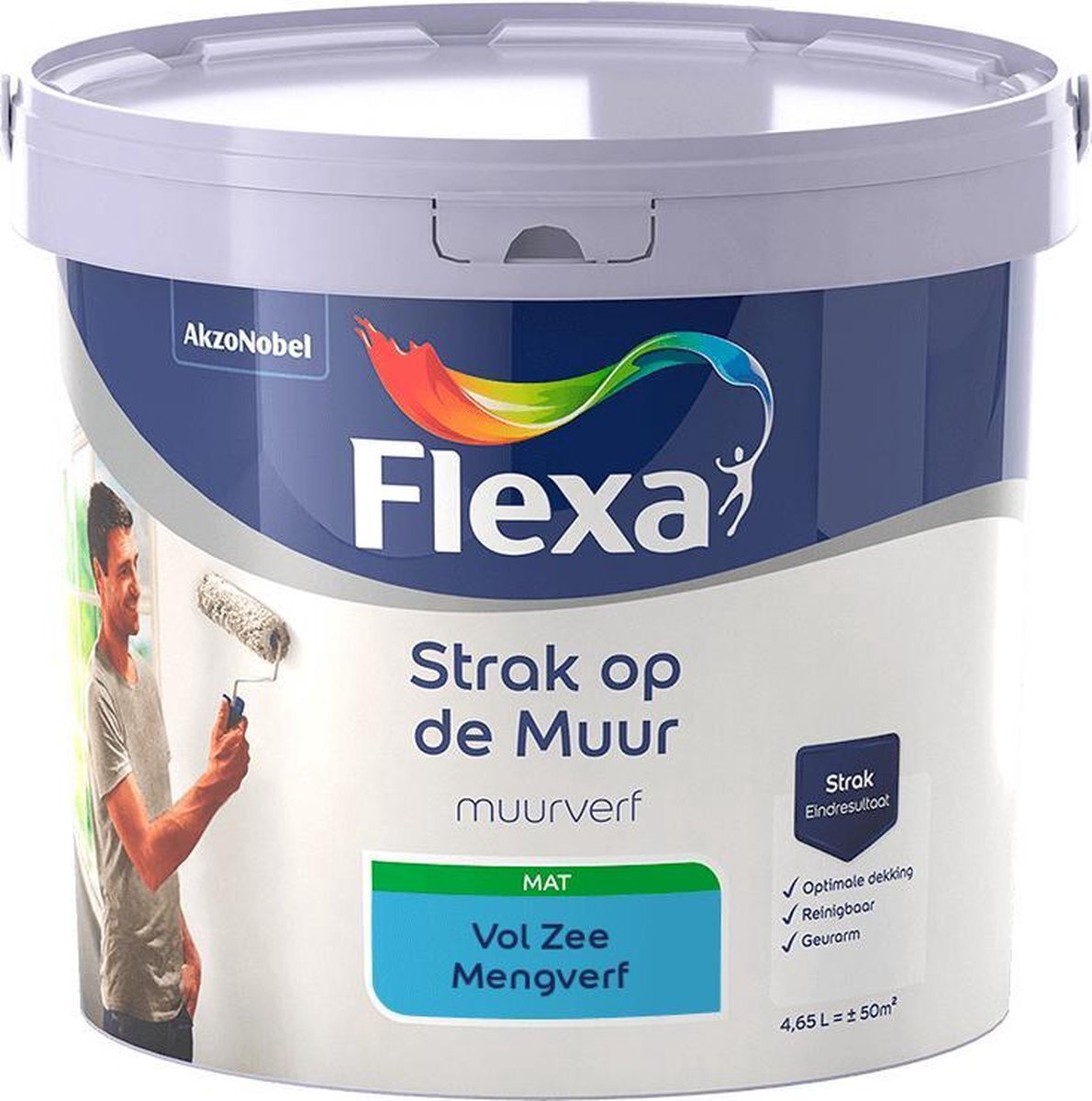 FLEXA - Strak op de muur - Muurverf - Mengcollectie - Vol Zee - 5 Liter