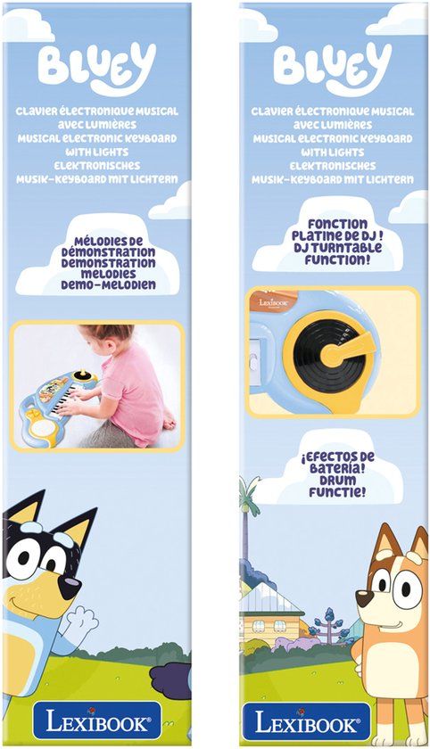 LEXIBOOK Bluey Fun Electronic Keyboard met verlichting
