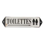 Plaque "Toilet Fleche", 30 x 8 cm