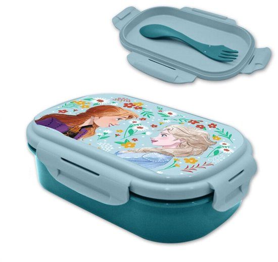 4KidsOnly KIDS EUROSWAN SL Disney Frozen Enchanted Broodtrommel + Bestekset - Voor kinderen