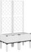 vidaXL Plantenbak met latwerk - 80x40x142 cm - Wit