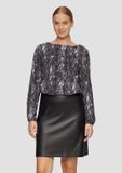 s.Oliver T-shirt Vrouwen Maat 36 Donkergrijs Viscose