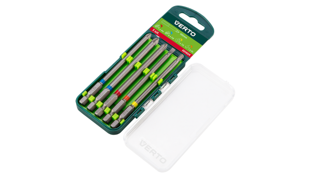 Verto Panda Verto Bitset 5 Delig S2 Staal 100mm 1x PH - 2x PZ - 1x TX - 1x SL 100mm Bits