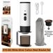 Machine à café portable pour salons de coiffure - XYD-003 - 3-en-1 - Chauffage sans fil - Machine à expresso - 120 ml - 72 W - Blanc argenté - Incluant kit de fixation