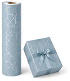 MTis B.V. Cadeaupapier op rol Diamant Metallic Grijs Blauw 50 cm