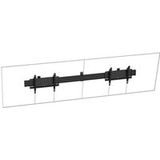 Vision - Bevestigingskit (muurmontage, rail mount basis) - intensief gebruik - voor 2 LCD-schermen - horizontaal - staal, aluminium - zwart - schermgrootte: 55"-75"
