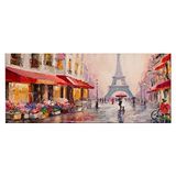 Homemania Eiffeltoren en landschappen voor woonkamer, slaapkamer, meerkleurig, 70 x 3 x 100 cm, HM20KNV70 x 100 – 61, polyester, hout
