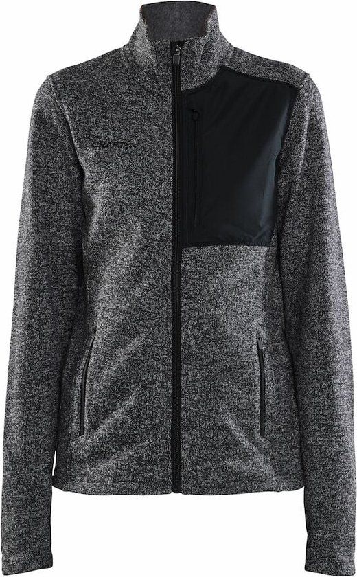 Craft ADV Explore Heavy Fleece Jacket Women - Black/Melange - XL