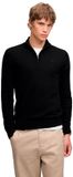 Superdry Essential Lichtgewicht Wol Blend Half Zip Trui Slanke Pasvorm Heren M