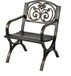 Merkloos Relaxdays Tuinstoel - extra breed - metaal - zwart-brons