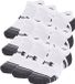 Under Armour UA Performance Tech 3pk NS-WHT Chaussettes de sport unisexes - Blanc - Gris jet