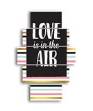 Homemania Wandfoto, 5 stuks, Valentine's Day-from Living, Room-Multicolor, 95 x 0,3 x 60 cm, HM205MDF215, MDF