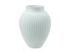 Knabstrup Keramik Vase strié Knabstrup 20 cm bleu glacier