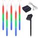 Maclean - Solar LED Icicle Fairy Lights 144 LED RGB Lichtgordijn 2,4 m
