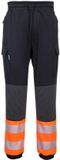 Portwest PW3 Hi-Vis Flexi Klasse 1 Jogging Broek KX341 - Zwart/Oranje - XXXL