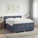 Maison Exclusive - Lit boxspring exclusif avec matelas et éclairage LED, couleur gris foncé, dimensions 160 x 200 cm, revêtement en velours