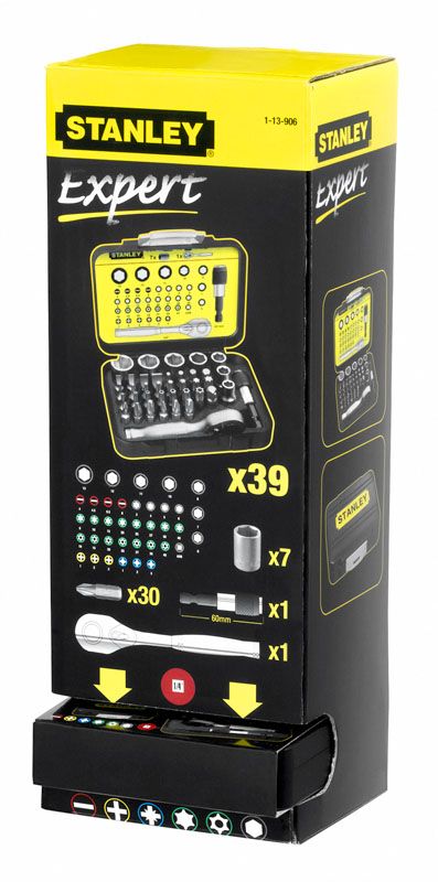 Stanley Expert Pro 40-delige Bitset - Ratelsleutel 1/4"