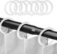 Merkloos / Sans marque Dailygoods Douchegordijnringen 100 stuks - Wit