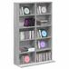vidaXL CD Kast Grijs Sonoma 65 x 23,5 x 97,5 cm Bewerkt hout