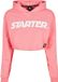 Starter Black Label Logo pinkgrapefruit Crop Hoodie Roze L