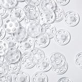 Geosar 40 paar plastic drukknopen, transparante knopen, onzichtbare naai-aan drukknopen, plastic doorzichtige knopen voor doe-het-zelf knutselen, naaien van kleding (21 mm/0,83 inch)