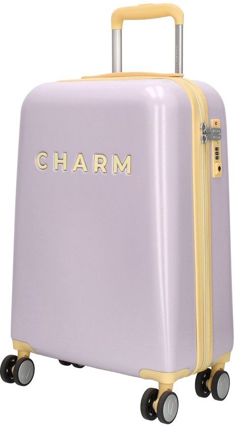 Charm London Capetown Koffer 20 Inch - Handbagage - Hardcase - S - Reizen - Travel - Dames - Lila