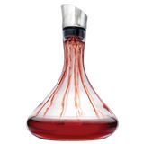 Vin Bouquet FIA 1611 wijnkaraf van glas met filter en lekvrije schenktuit van roestvrij staal, rodewijn beluchter