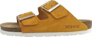 Rohde ALBA: Sandales d'intérieur pour femmes, semelle intérieure en gel, couleur jaune, pour un usage quotidien