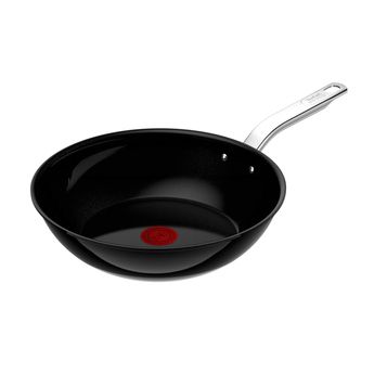 Tefal Renew+ Wokpan - 28 cm - Zwart - Keramische Anti-aanbaklaag - 100% Gerecycled Aluminium