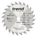 Trend Hout Cirkelzaagblad, 115Mm Diameter, 9.50Mm Asgat, 24 Tanden, 1.5Mm Zaagsnede, +20° Haak, Hardmetalen Punt (Tct), Medium Afwerking, Csb/11524