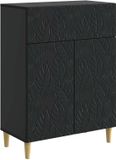 vidaXL Dressoir Zwart 66 x 34,5 x 90 cm Bewerkt hout