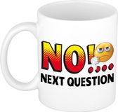 Bellatio Decorations No next question koffiemok / theebeker - 300 ml - wit