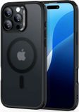 ESR Classic Hybrid HaloLock Hoesje Geschikt voor Apple iPhone 16 Pro Max | Compatibel met MagSafe en HaloLock | Back Cover met Magneet | Frosted Zwart