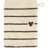 Cawö Heart Beats 6276 basalt Gant de toilette 16x22