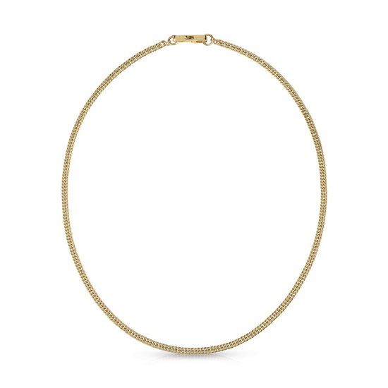 GUESS MY CHAINS Collier - Mannen - Staal - Goudkleurig - Minimalistische ketting - 2023