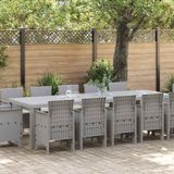 Maison Exclusive - Ensemble de jardin, 13 pièces, gris, polyrotin