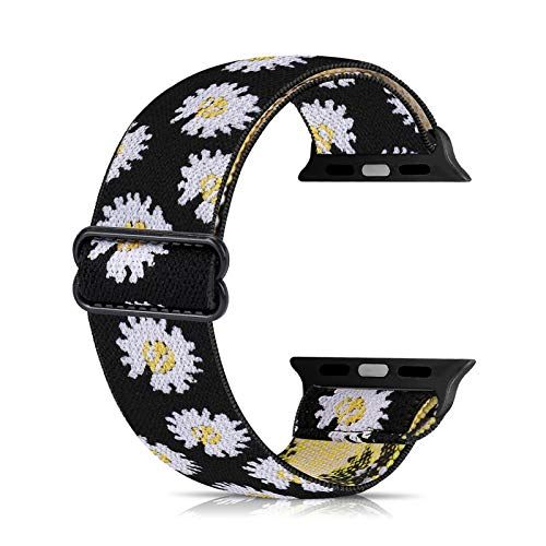 Ecogbd Elastische reservearmband compatibel met Apple Watch armband 42 / 44 mm - bloem