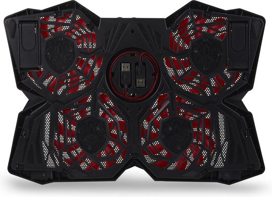 Surefire Bora Laptop Cooling Pad - Black - 17" - 4 Fans - LED