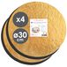 ScrapCooking - Kit de 4 supports à gâteaux ronds Ø 30 cm - Carton réversible doré & noir - Grand plateau gâteau XXL - Disque dessous de pâtisserie - Socle cake board - Fabriqués en France - 5215