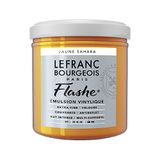Lefranc Bourgeois 300616 Flashe acryl- en vinylverf, lichtecht, dekkend en bestand tegen veroudering - 125ml Pot, Sahara Yellow