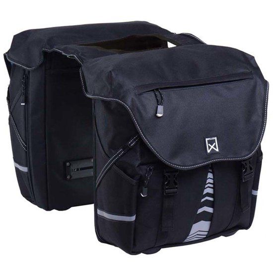 Willex 1200 Dubbele Fietstas - 20L - Zwart - Incl. Regenhoes