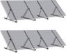 Zelsius Support de montage en aluminium pour panneaux solaires, réglable de 0 à 90 degrés, convient pour quatre panneaux, poteau de support 71 cm