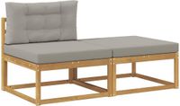 vidaXL - Voetenbank - Polyester - Wit