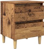 vidaXL - Bedkast - Oud Hout - 40 x 35 x 50 cm