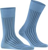 FALKE Shadow gedessineerd katoen sokken heren blauw - maat 41-42
