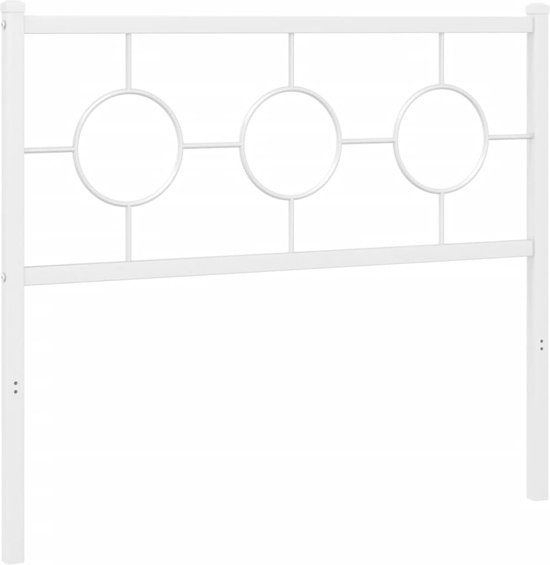 vidaXL Hoofdbord Metaal Wit 100 cm