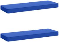 vidaXL - 2-delige - Bankkussens - VUGHT - 2 - st - 100% - Polyester - Koninklijk - Blauw