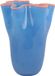 Present Time Vaas Ruffles - Blauw - Ø23cm - Glas - Scandinavisch - Bloemenvaas - Woondecoratie - Decoratieve vaas voor woonkamer of slaapkamer