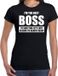 Bellatio Decorations Shoppartners Bv I'm the best boss - always right t-shirt zwart dames - Cadeau verjaardag t-shirt baas - kado voor bazinnen XXL