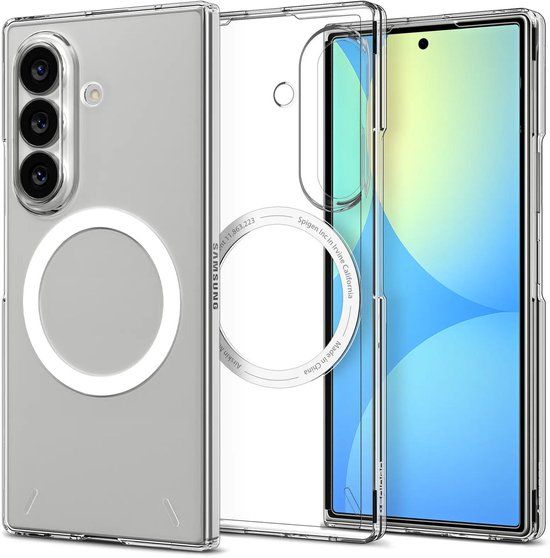 Spigen Air Skin Back Cover voor Samsung Galaxy Z Fold 8 Ultra met MagFit - Clear Wit